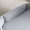 Scandinavian style Elevated Dog Bed Pet Sofa With Solid Wood legs and Bent Wood Back, Velvet Cushion,Small Size